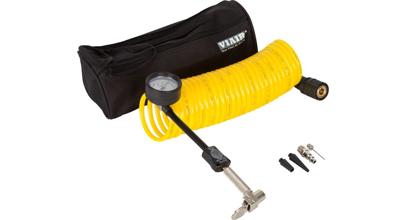 Air Hose, 16 Foot Yellow Coil for Portable tire Inflator