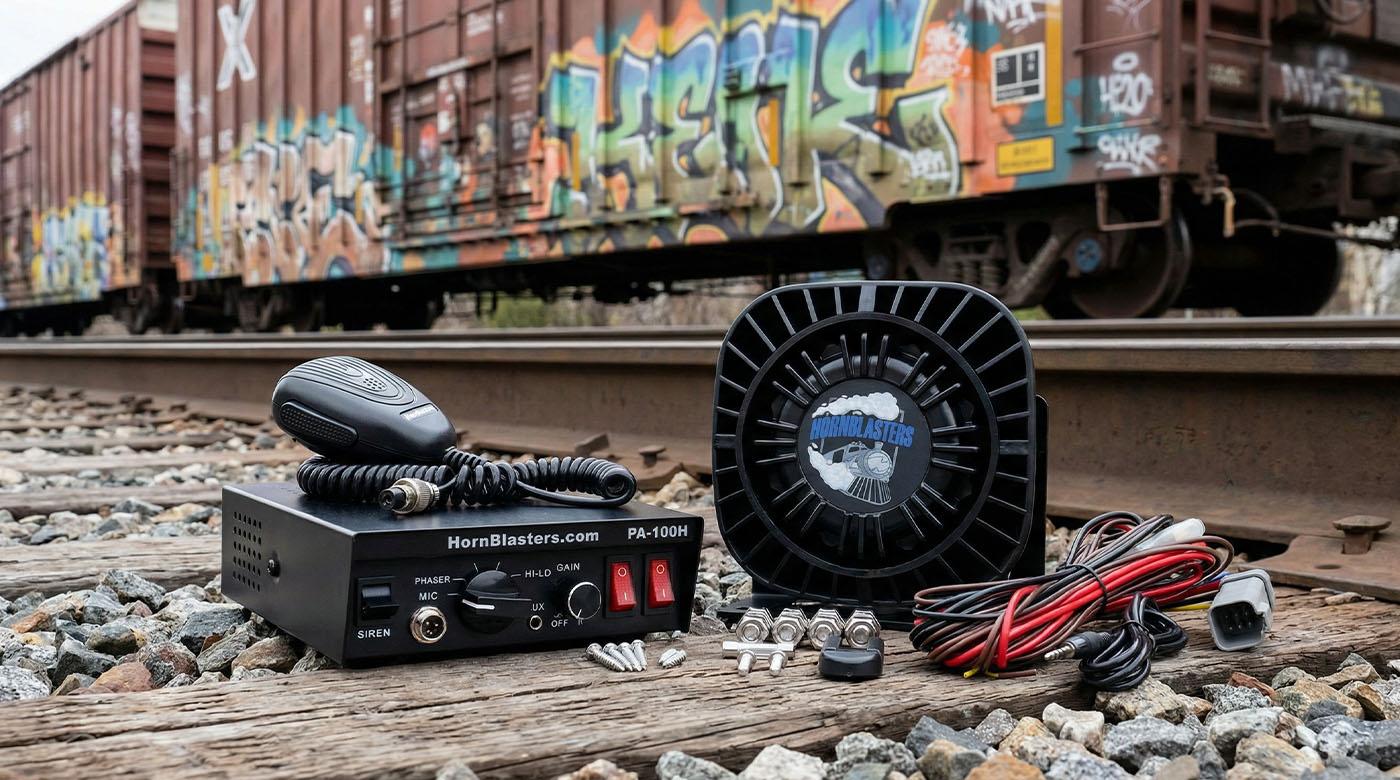 100W Car & Truck PA System with Sirens (Gen 3) | HornBlasters