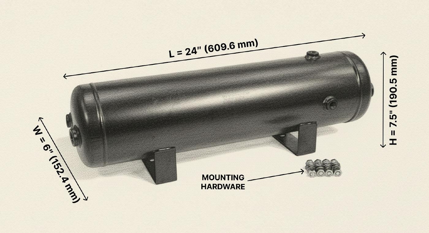 7-Port 3 Gallon Air Compressor Tank for Sale – HornBlasters