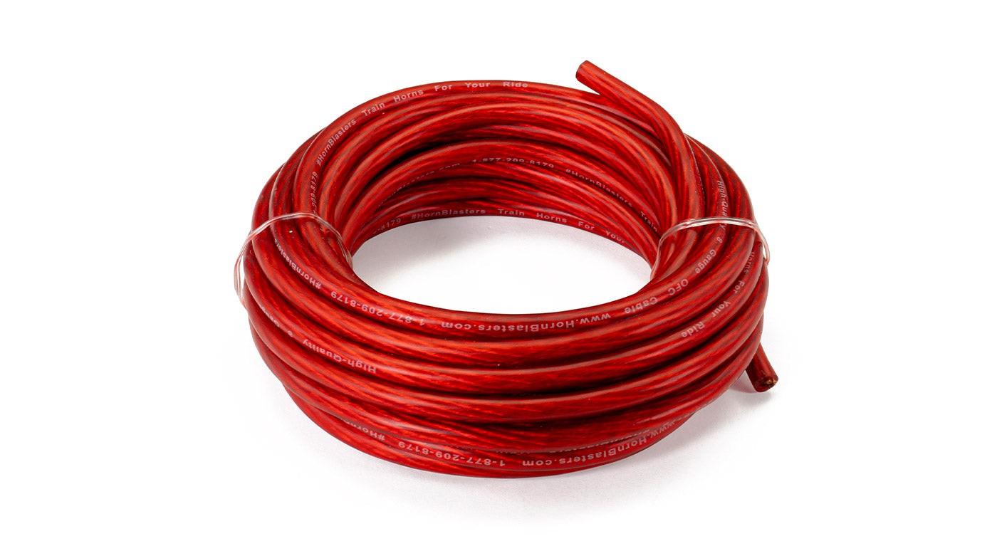22' HornBlasters 8 Gauge (8 AWG) Red Wire for Air Compressors | 30