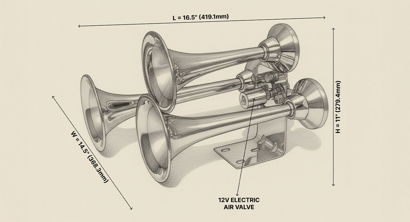 Mini Outlaw 3 Liter Horn Kit