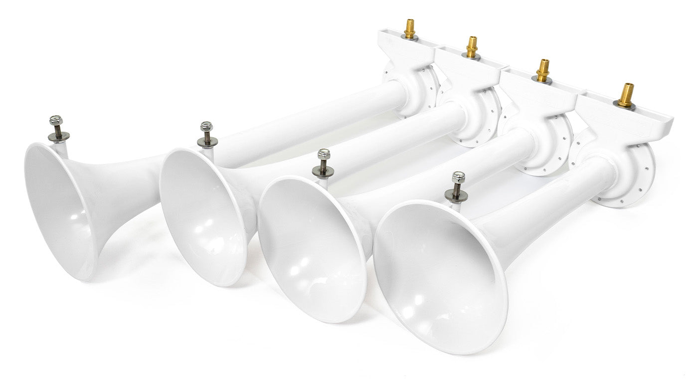 HornBlasters Shocker XL Train Horn - White 