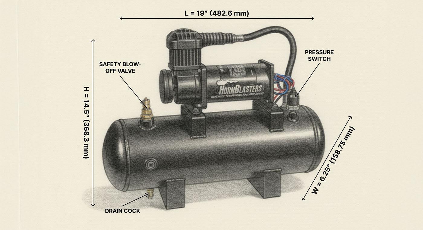 Rocker Air Horn Kit | HornBlasters