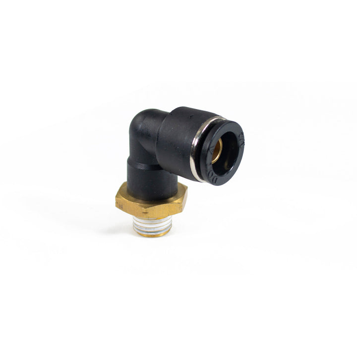 Conector acodado de 1/4" NPT macho a 1/2" PTC