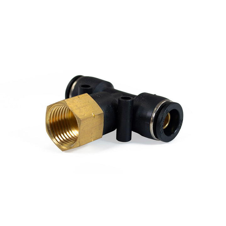 1/2" Female NPT to 1/2" PTC Union Tee Fitting
