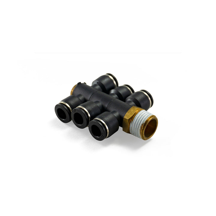 1/2" Male NPT to 3/8" PTC 6-Way