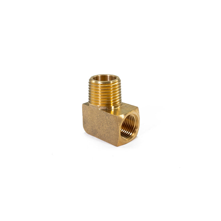 Conexión acodada NPT macho de 1/2" a NPT hembra de 3/8"