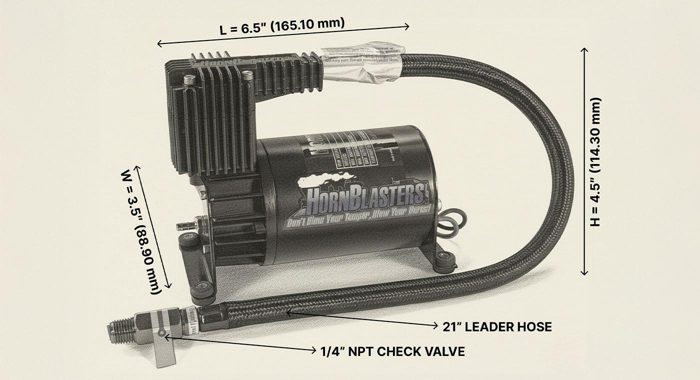 HB-2L Air Compressor – HornBlasters