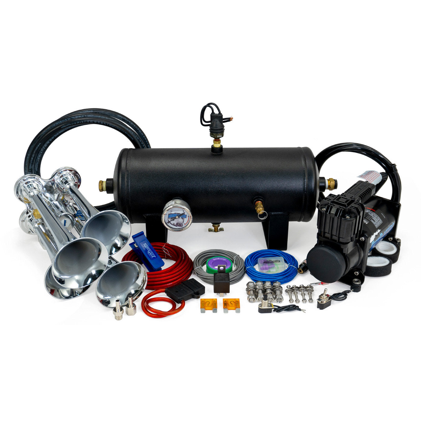 HornBlasters Bullet 232 24-Volt Air Horn Kit | HornBlasters