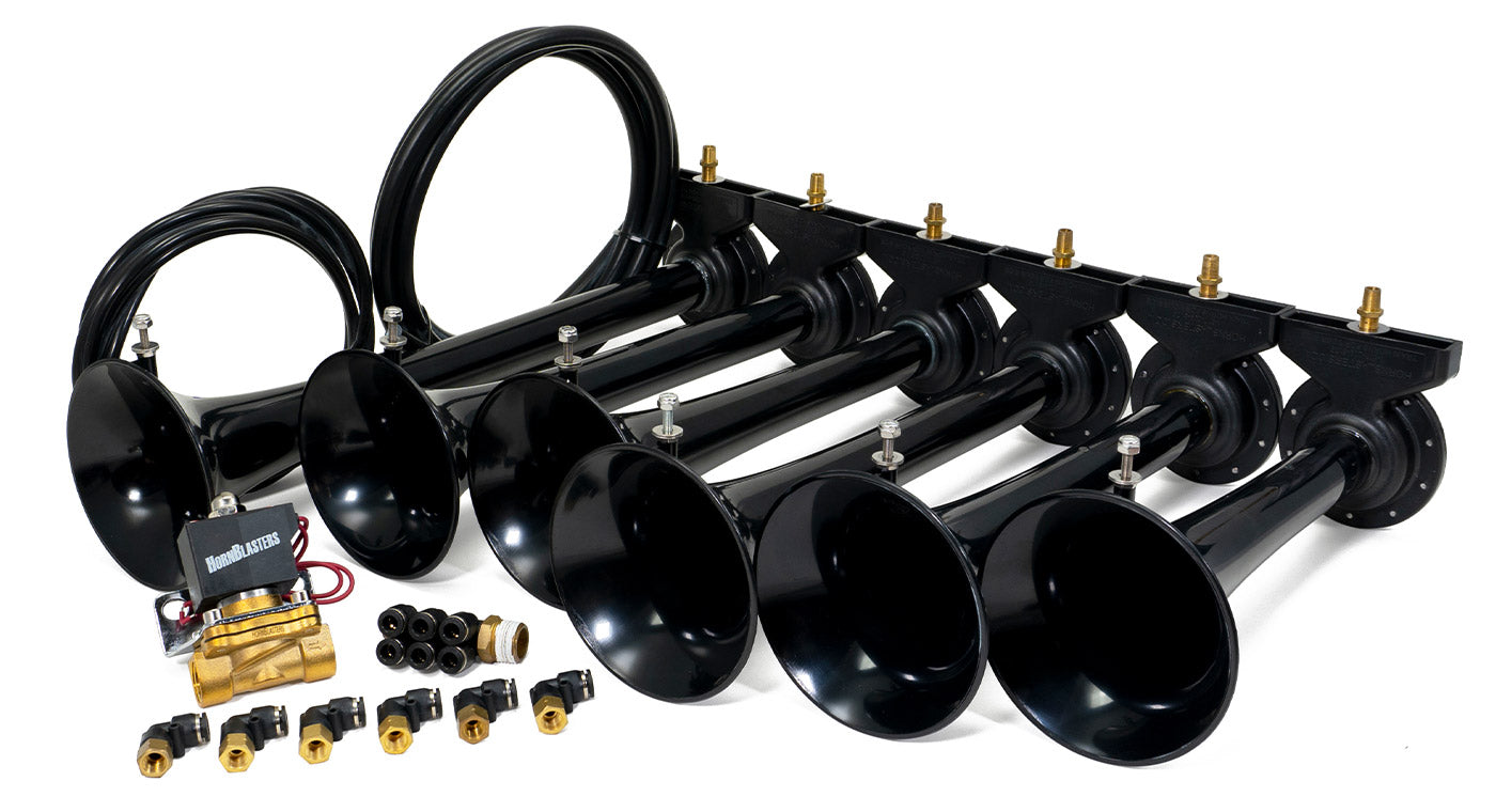 HornBlasters Mini Outlaw 3-Liter Train Horn Kit, All-In-One Air System - Foto 2