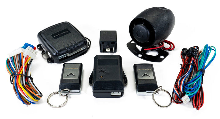 HornBlasters HornBlasters 4 Channel Car Alarm with Flip Remote 