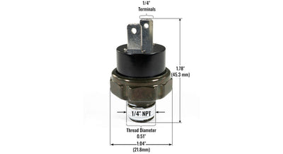 Interruptor de presión HornBlasters 1/4 "NPT 110-150 PSI