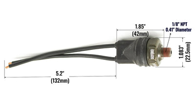 Interruptor de presión con cables HornBlasters 110-145 PSI