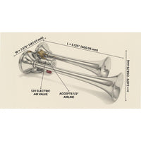 HornBlasters PsychoBlasters Chrome Air Horn 