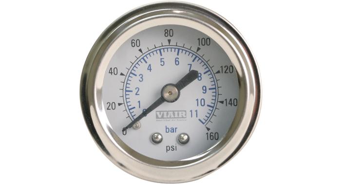 Viair Viair 160 PSI 2" Single Needle Air Gauge - (90087 / 90088) GA-V2-160W