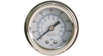 Viair Viair 160 PSI 2" Single Needle Air Gauge - (90087 / 90088) GA-V2-160W
