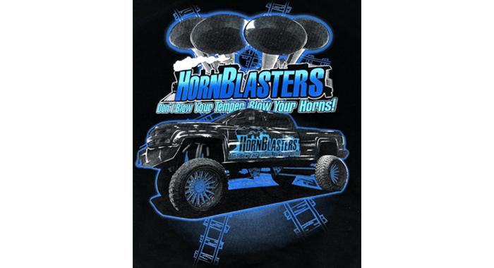 HornBlasters Black HornBlasters Truck T-Shirt 