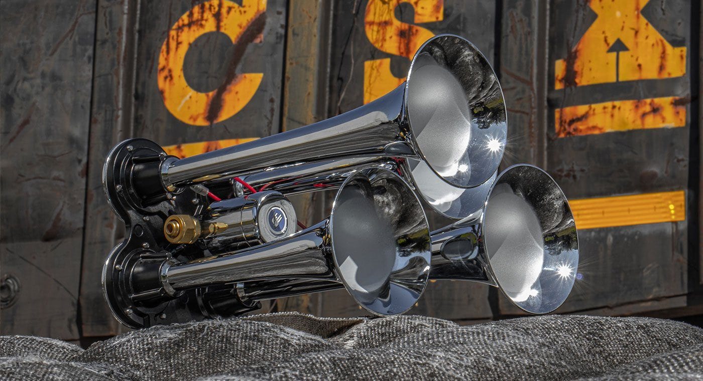 HornBlasters Bullet 232 24-Volt Air Horn Kit | HornBlasters