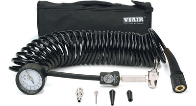 Viair 5-in-1 Braided Coil Hose with 120 PSI Gauge CH-25-G120