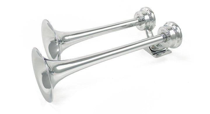 HornBlasters Strombos Chrome Duplex Nautical Horn 