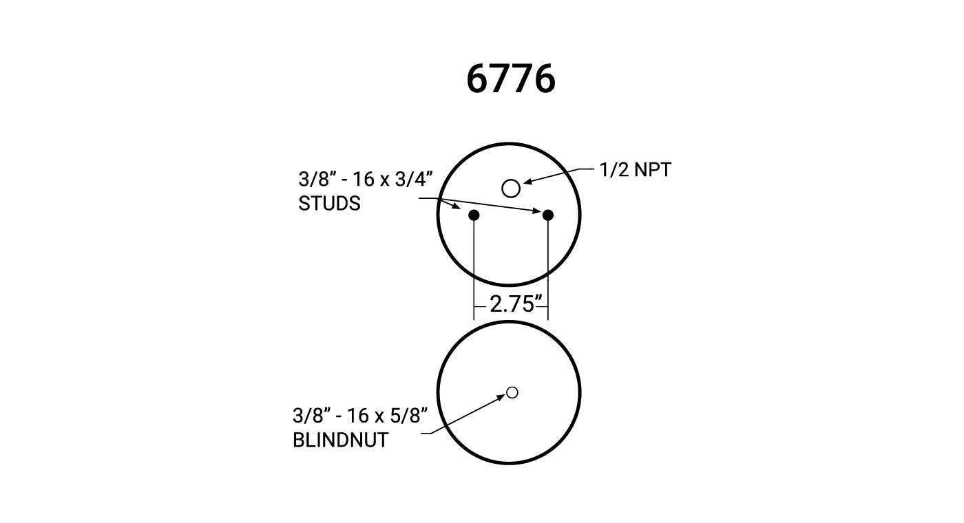 Firestone Firestone 1/2" 224C 2600 Style Air Bag 