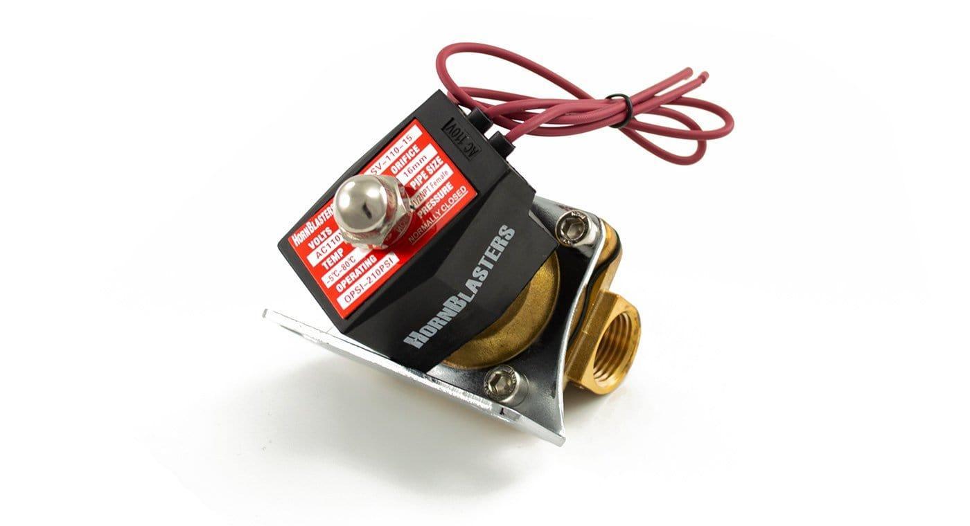 HornBlasters HornBlasters Brass 1/2" 110 Volt Electric Air Valve 