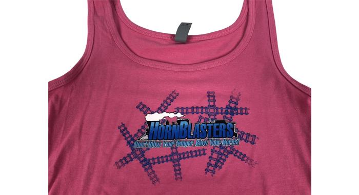 HornBlasters Pink HornBlasters Train Logo Tank Top 