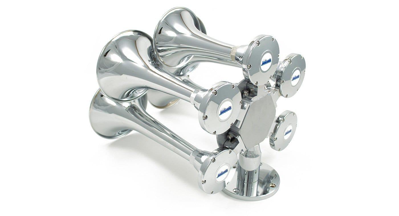 Admiral Chrome Finish Train Horn - 5-Chime | HornBlasters