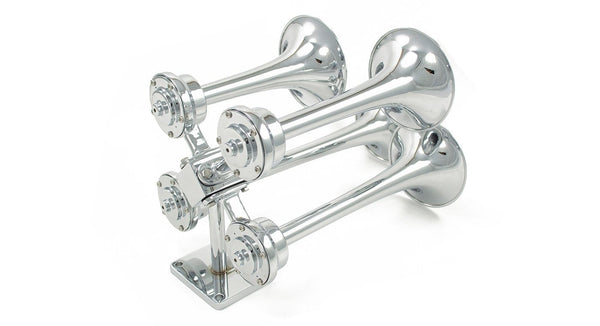 Strombos Chrome Quadruplex Nautical Horn