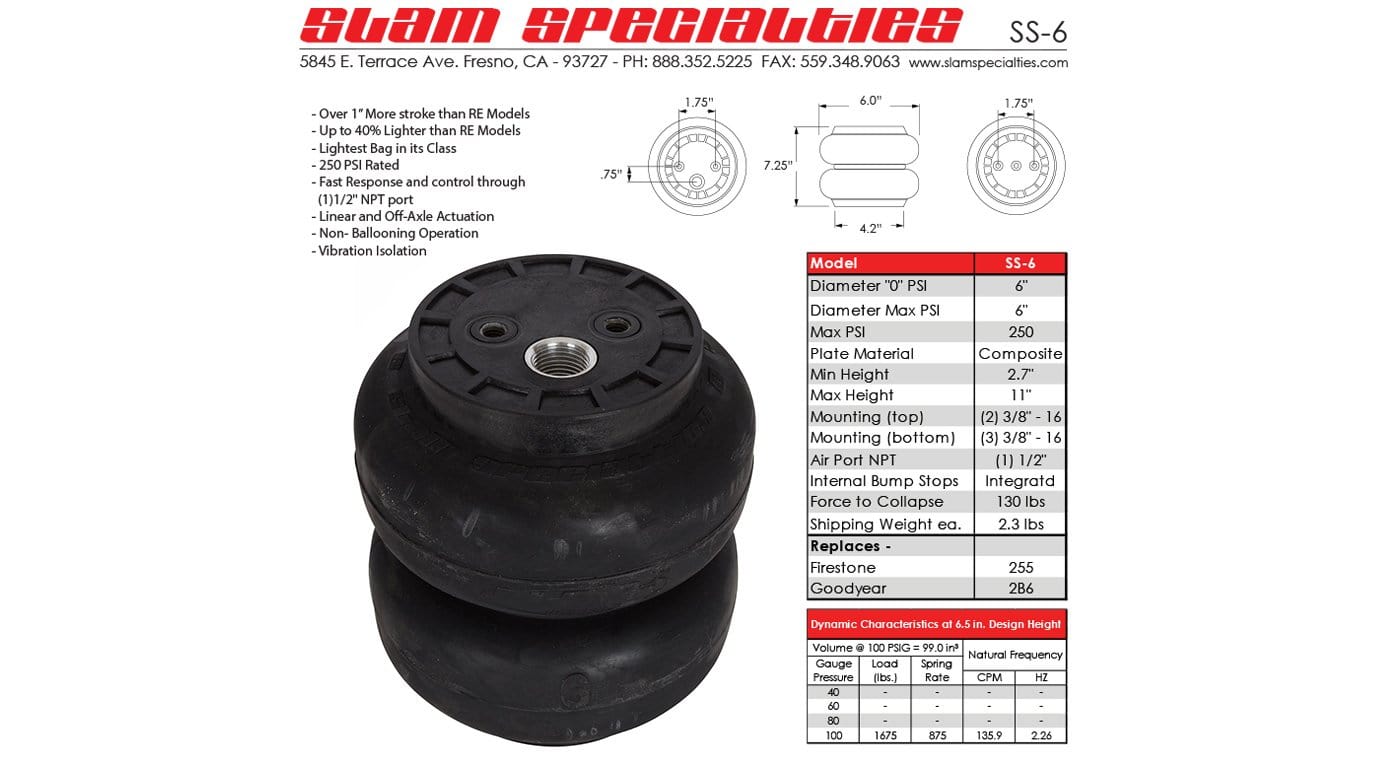 Slam Specialties Slam Specialties SS-6 Composite Air Bag 