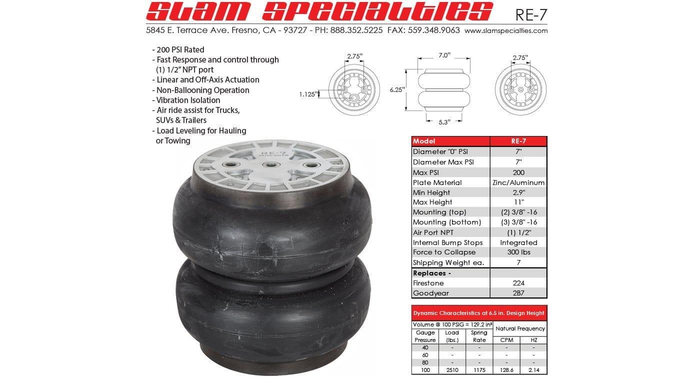 Slam Specialties Slam Specialties RE-7 200 PSI Air Bag 