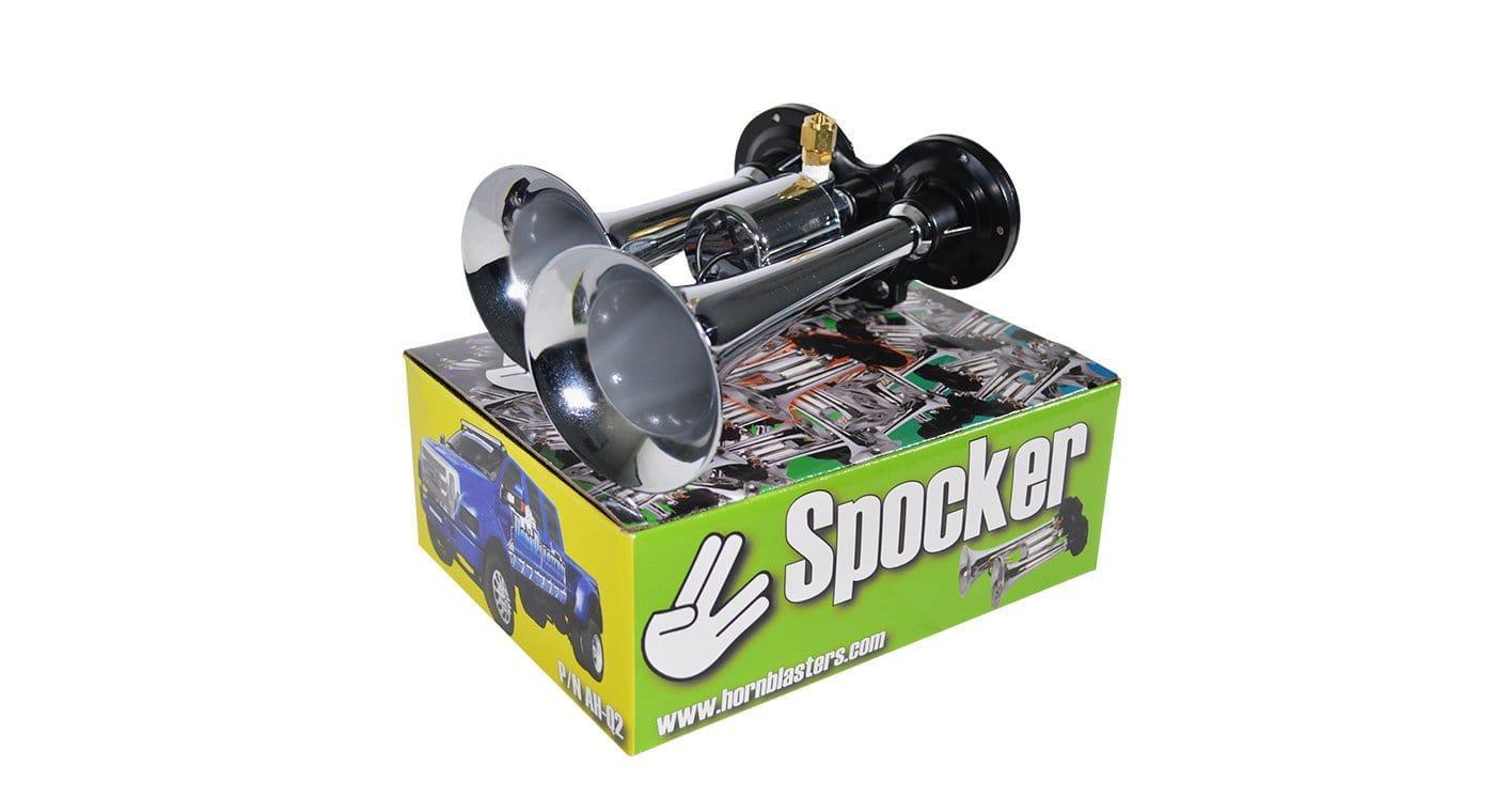 HornBlasters Spocker Air Horn | Dual Chime Chrome | HornBlasters