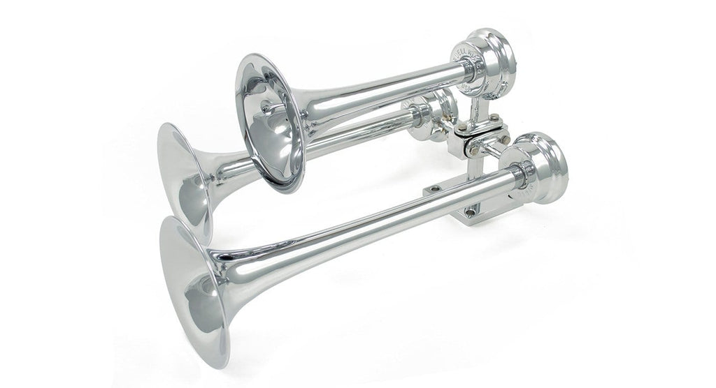 Strombos Chrome Triplex Nautical Horn – HornBlasters