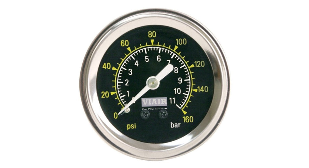 Viair Viair 160 PSI 1.5" Single Needle Air Gauge - (90084 / 90085) GA-V1-160B