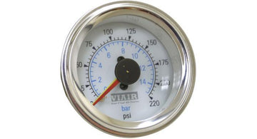 Viair Viair 220 PSI 2" Dual Needle Air Gauge - (90080 / 90081) GA-V2-D200W