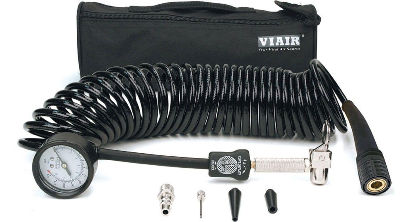 Viair 5-in-1 Braided Coil Hose with 60 PSI Gauge - 00027