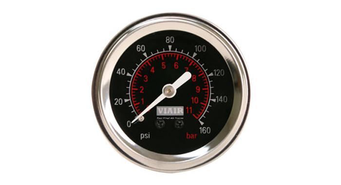 Viair Viair 160 PSI 2" Single Needle Air Gauge - (90087 / 90088) GA-V2-160B